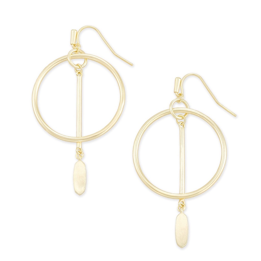 Kendra Scott Nalani Open Frame Earrings - Gold